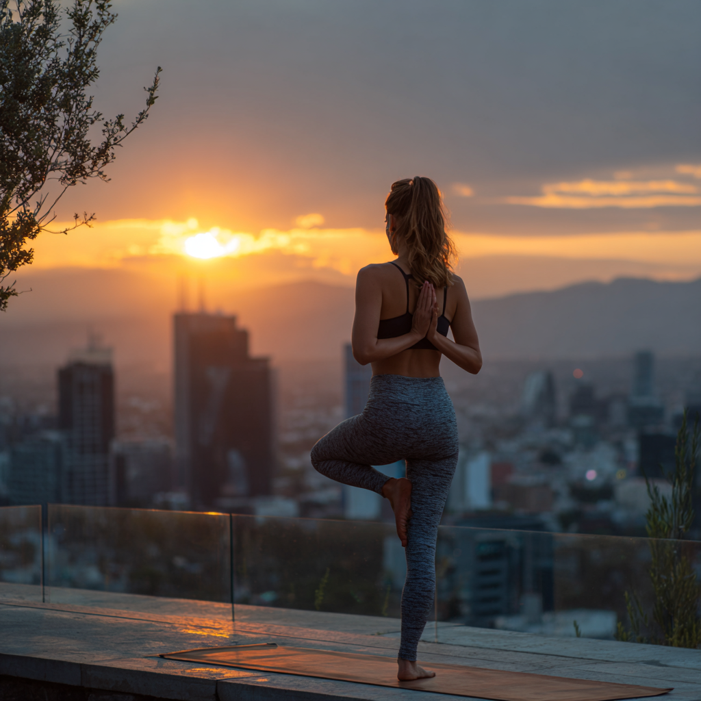Persona relajada después de practicar yoga